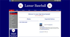 Desktop Screenshot of lamarbaseball.net